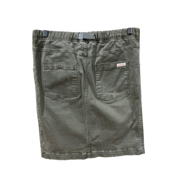 Gramicci Womens Olive Green Knee-Length Skirt With Belt 98% Cotton & 2% Spandex - Picture 2 of 6